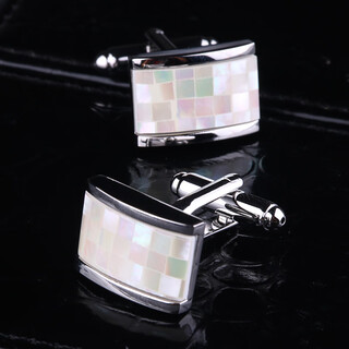 Lieshang's new shell cufflinks, deep sea mother-of-pearl, french shirt cufflinks, cuff nails, men's clothing cuff nails, long strips of shell cufflinks