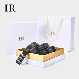 Hr helena official women's belt cowhide automatic buckle belt gift box casual genuine leather women's belt for gifts image model counter gift box sf air 95cm