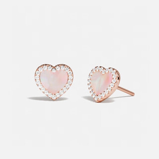 Apm monaco pink mother-of-pearl love earrings, fashion accessories, simple temperament, personalized gifts for your girlfriend