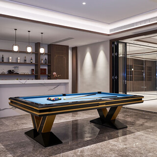 Billiard table for home use marble commercial standard american black eight light luxury villa multi-functional billiard table 9 feet marble v-shaped table