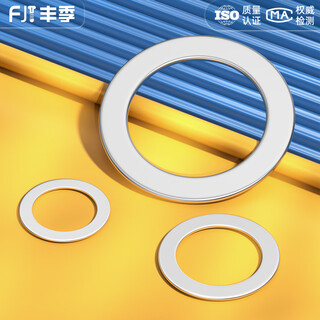 Fengji 304 stainless steel ultra-thin round gasket thick gap flat gasket thin metal gasket 0.1/0.2/0.3/0.5mm m12*20*0.2-80 pieces