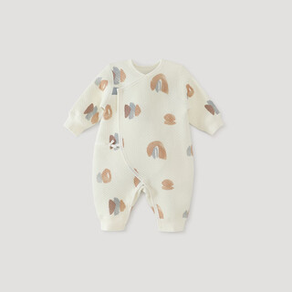 Bali piggy newborn baby clothes autumn and winter silk warm clothes newborn strap monk clothes thickened jumpsuit rainbow dreamland 59cm