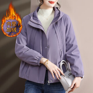 Xuexi 50-year-old mother autumn and winter velvet jacket 2025 new large size casual warm jacket middle-aged and elderly women thick cotton jacket