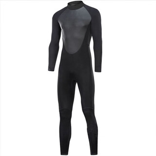 Big round and small round.5mm long-sleeved warm wetsuit for men. one-piece sun protection and waterproof female snorkeling suit. surfing cold-proof swimming wetsuit. classic one-piece black s size 80-95jin jin is equal to 0.5 kg