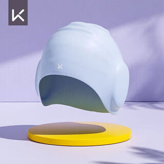 Keep ear-protecting swimming cap for women with long hair, waterproof and non-stretching, solid color, fashionable and comfortable, professional enlarged silicone swimming cap for men