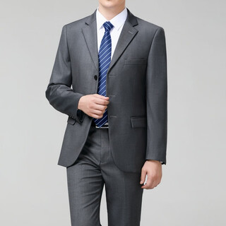 Goldlion g+ goldlion wool suit suit male groom wedding suit business casual groomsman wedding formal professional two-piece 166 gray three buttons (not slit) s 165/46 (pants 29-30)