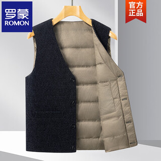 罗蒙（ROMON）春秋季马甲背心男外穿坎肩中老年轻薄西服西装内搭马夹 7398 M 170