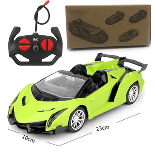 Zhou ke 25 remote control cars 1-3 years old large car wireless rechargeable car boy drift children's electric car green lambo standard (bring your own battery)