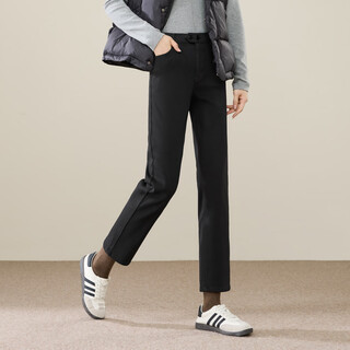 Yiyang (ese-y) lycra stretch straight jeans for women plus velvet to keep warm 25 years new winter cigarette pipe pants black 28