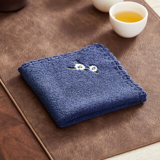 Yipot tea tea towel home thickened double-sided absorbent tea set towel 2026 new chinese tea table accessories tablecloth blue huayun tea towel 28*28cm