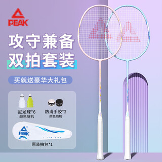 匹克羽毛球拍对拍碳复合超轻耐打成人儿童专业比赛训练球拍彩翼双拍