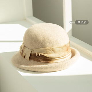 Siggi wool fisherman hat women's autumn and winter french hepburn style elegant top hat showing face small temperament curled basin hat