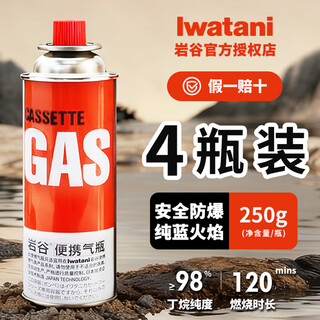 Iwatani cassette stove gas tank gas coal gas portable gas bottle 250g card magnetic stove spray gas butane tank safety and explosion-proof original gas tank 250g*4
