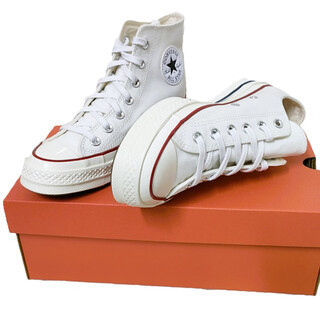 Converse's new classic high and low top 1970s canvas shoes, versatile soft sole men's and women's sneakers, spring and autumn 1970s, classic white high top 42.5 /9