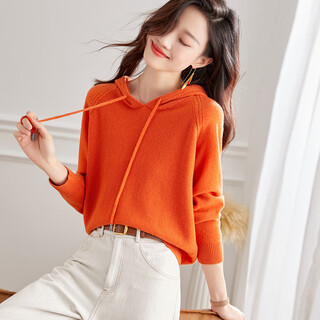 Shexi (srcr) pure wool sweater autumn and winter all wool hooded sweater 100% wool urban casual sweater sweater