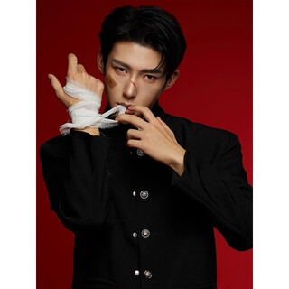 Kuraishi kazuki new chinese style stand collar jacket suit men's autumn and winter new short suit jacket tunic men's black m 100-120jin jin is equal to 0.5 kg