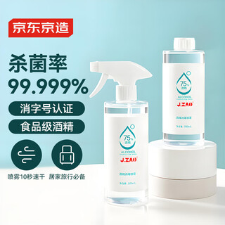 Made in tokyo, 75% alcohol spray family size 500ml*2 bottles alcohol disinfectant for home, children, office, antibacterial