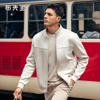 Mr. bu double zipper stand collar jacket men's 2025 autumn and winter new casual versatile jacket warm top bt16950 yami xing l (175)