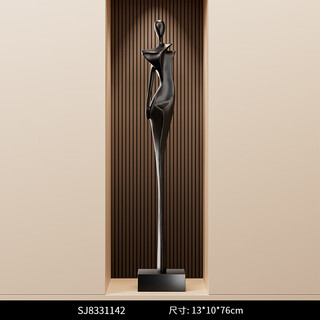 Lion's 2025 Новая скульптура Художественная фигура Форма Вертикальный орнамент Свет Роскошная гостиная высокого уровня Входная ниша Мягкое украшение Абстрактное искусство Фигура Орнамент Стиль Черный