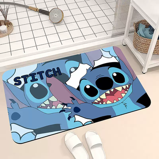 Yusenyi stitch bathroom absorbent mat stitch bathroom non-slip foot mat toilet floor mat door entry mat household stitch 2 80x120cm diatom mud)