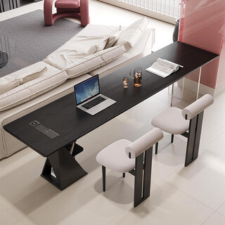 Oscarden horizontal hall sofa behind the long table with sockets for home use in the living room large long table italian minimalist solid wood desk sparse shadow style-size-color customized photo shoot