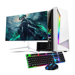 Mingsu desktop computer core i7rtx4060 independent display live broadcast design e-sports game assembly desktop computer host complete set pentium 9th generation 16g m2/512 gt960/4g independent display complete set of 24-inch computer 99% new