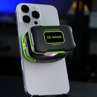 Iron rabbit mobile phone magnetic radiator is suitable for apple, huawei and xiaomi semiconductor refrigeration cooling artifact for live streaming games with battery, wireless unplugged silent back clip ice blade ice blade max plug-in-free radiator standard version black