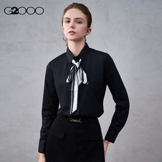 G2000 delivery tie/cotton blended/same style in stores women's 2025 autumn and winter commuting long-sleeved shirt