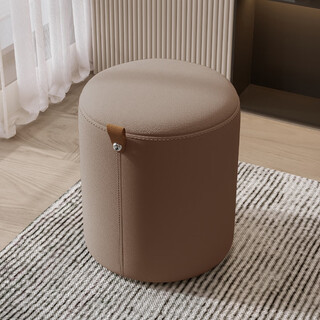 Cream style makeup stool rotating dressing stool dressing table stool bedroom portable makeup chair changing shoe stool apricot white no handle footrest 43.5cm