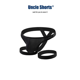Uncle shorts black thong men's sports sexy straps low waist hip lifting ice silk briefs black_sporty sexy thong briefs m _100-125jin jin equals 0.5 kg