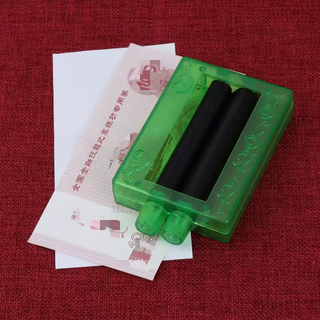 甜苗苗魔术印钞机印刷钱白纸变钞票变钱魔术道具六一儿童节玩具礼物 透绿色雕花印钞机 均码