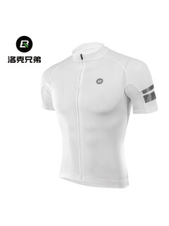 Locke brothers summer cycling suit shorts short sleeve men's and women's mountain road self-practice darren top - white (breathable and quick-drying) s