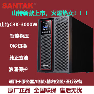山特UPS不间断电源C2K在线式2KVA/2000WCASTLE2K（G7）服务器保护电源 山特C3K/3000W内置电池/全新正品