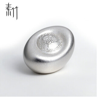 Pure bamboo pure silver 9999 silver ingot, solid sterling silver investment silver ingot, silver ornament with the word 