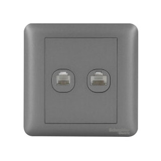 施耐德畅意+系列荧光灰电话 信息插座A3G52RJ4_5E_SL 电话 信息插座 A3G52RJ4_5E_SL 畅意+荧光灰