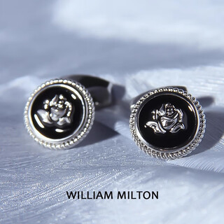 William milton new rose promise cufflinks men's light luxury wedding cuffs customized high-end gift box rose promise silver