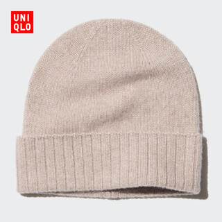 Uniqlo women's cashmere hat/470088 31 beige 23 cm