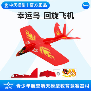 ZT MODEL中天模型 幸运鸟手掷回旋飞机回旋镖纸飞机儿童户外玩具手抛飞机 红色