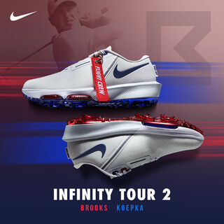 Nike (nike) golf shoes for men and women adult brooks koepka limited infinity tour2 wide version golf shoes ib7568-100 limited edition 42