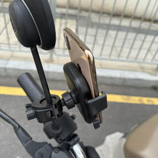 影道电动车后视镜专用外卖骑行导航手机支架摩托车支夹踏板车反光镜杆360手机夹免工具单手取放 免工具后视镜夹+加厚按键夹（厚度提升15%）