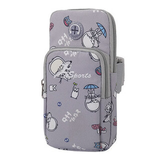 Shanye running cell phone arm bag sports arm cover cute cell phone bag wrist arm bag unisex fitness equipment waterproof cartoon totoro large size 6.5 inches 18*9cm