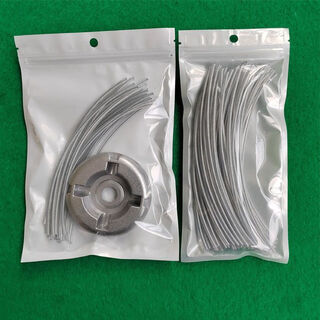 New thickened aluminum alloy mowing head, steel wire mowing rope, gasoline mower head, electric lawn mower universal accessories, alloy mowing head plus 80 steel wire mowing ropes