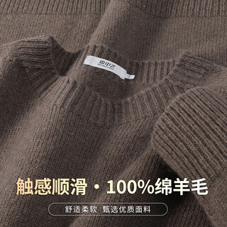 Snow flying (snowflying) soft and comfortable 100% sheep wool women's wool sweater autumn and winter round neck inner long-sleeved sweater for women