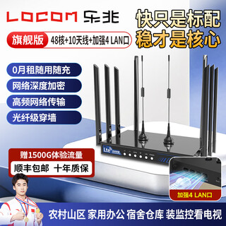 Locom portable wifi wireless router cpe dual network dual frequency wifi6 card-free and cable-free 2025 full network gigabit unlimited traffic multi-connection home wall-penetrating king merchant flagship version 48 cores + 10 antennas + 200% speed increase