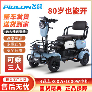 Feige four-wheel electric car for the elderly to pick up and drop off children, the elderly and the disabled battery car, compact anti-rollover electromagnetic brake, 600w48v20a4 lead-acid batteries, about 75 miles