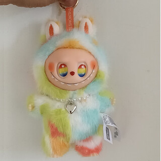 Labubu front high energy 3.0 plush doll doll trendy blind box labubu big leader toy ornaments labubu 5th generation colorful-wearing pearl necklace 1 piece