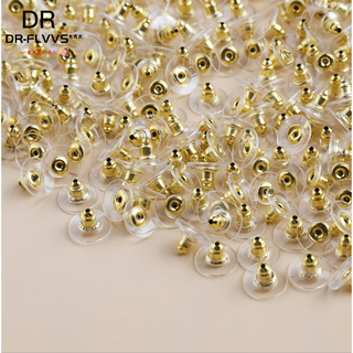 Hengjiuye dl 199818/k gold earrings, k gold head ear plugs, large flying saucer earrings at the back, very tight to prevent falling off, gold color, 10 pieces in diameter, 1cm