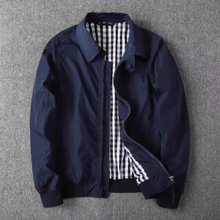 Kuraishi kazuki hong kong style business solid color executive jacket men's autumn and winter trendy brand workwear for young and middle-aged people versatile and handsome windproof jacket blue regular xl recommended 150-165jin jin equals 0.5 kg