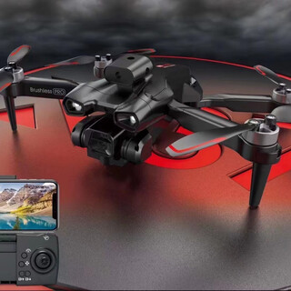 大疆童黑科技网红无人机Q37无刷4k高清航拍遥控折叠飞机双摄四轴儿童 黑色[无刷电机避障定位] 单电版(一块电池)