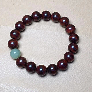 岭弥正宗海南黄花梨手串老形珠紫油佛珠手链男女和田玉 精品海黄山水纹1.2cm